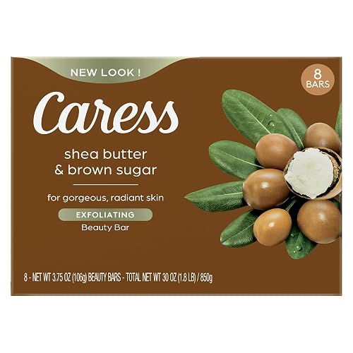 Caress Shea Butter & Brown Sugar Beauty Bar Soap, 8 Count Beauty & Personal Care Caress