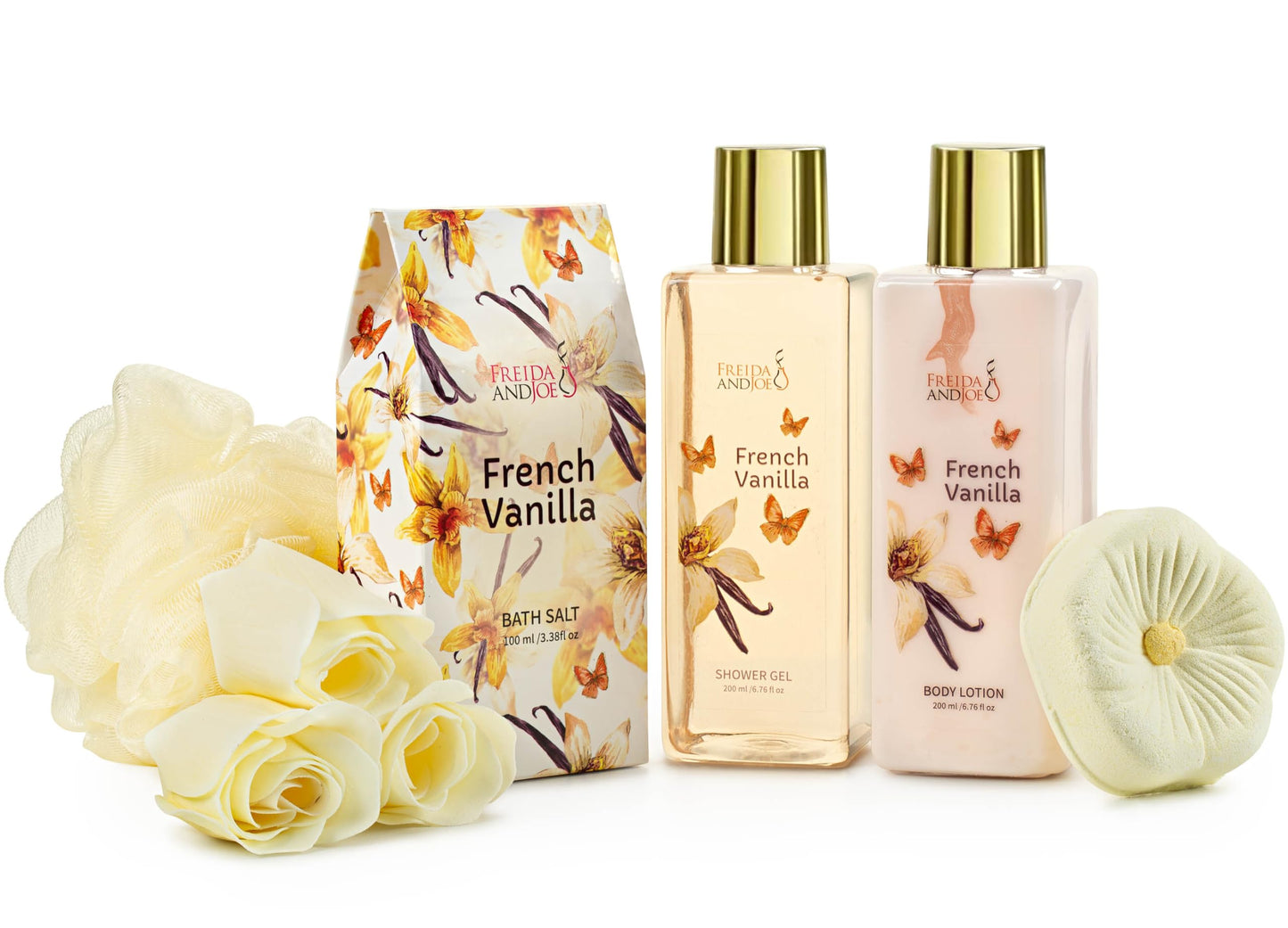 Elegant Bath Set in High Heel Shoe - Luxurious Spa Gift Basket for Women, Includes Shower Gel, Body Lotion, Bath Salts, Soap Flowers, Bath Fizzer Beauty and Personal Care Freida and Joe