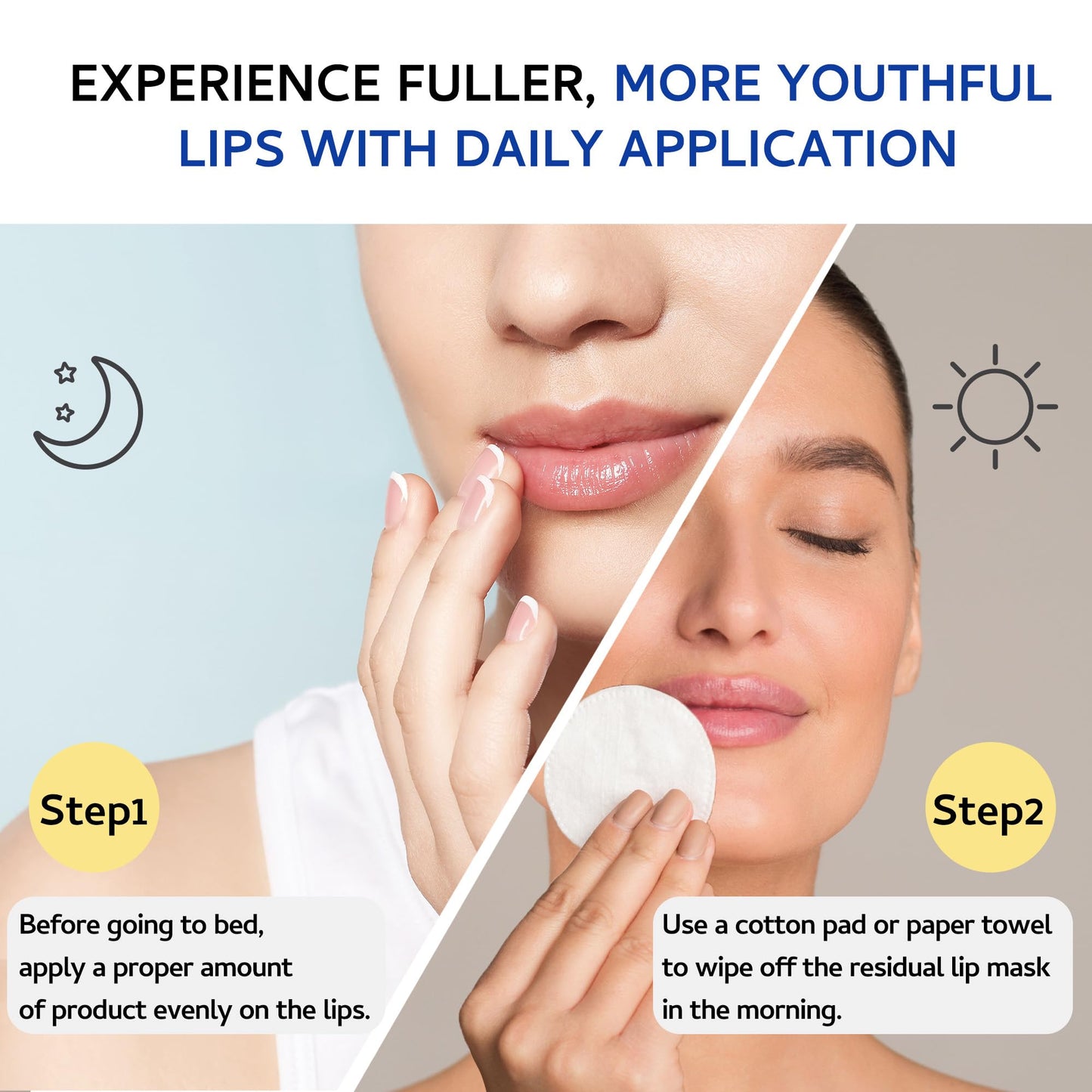 Lip Sleeping Mask (20g), Collagen Lip Mask Overnight, Lip Plumper with Hyaluronic Acid, Peptide Complex Lip Balm for Lip Wrinkle Repair and Plumping Beauty and Personal Care Tobcharm