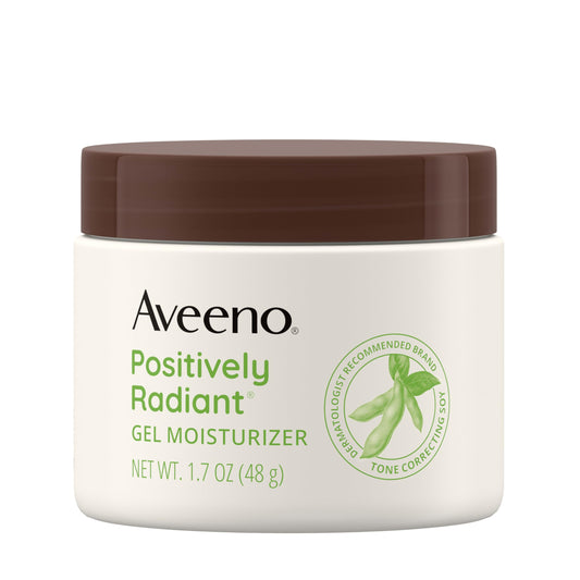 Aveeno Positively Radiant Daily Gel Moisturizer, 1.7oz – Hydrating Face Cream with Hyaluronic Acid & Soy to Brighten & Even Tone Beauty & Personal Care Aveeno