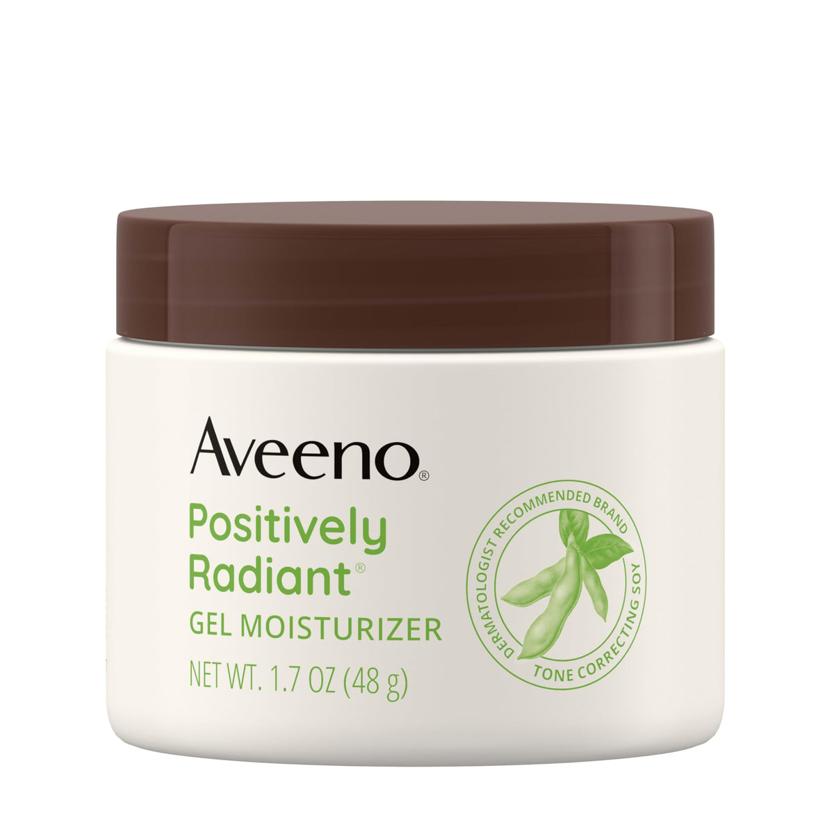 Aveeno Positively Radiant Daily Gel Facial Moisturizer with Hyaluronic Acid & Tone-Correcting Soy, Hydrating & Brightening Gel Face Cream Evens Skin Beauty & Personal Care Aveeno