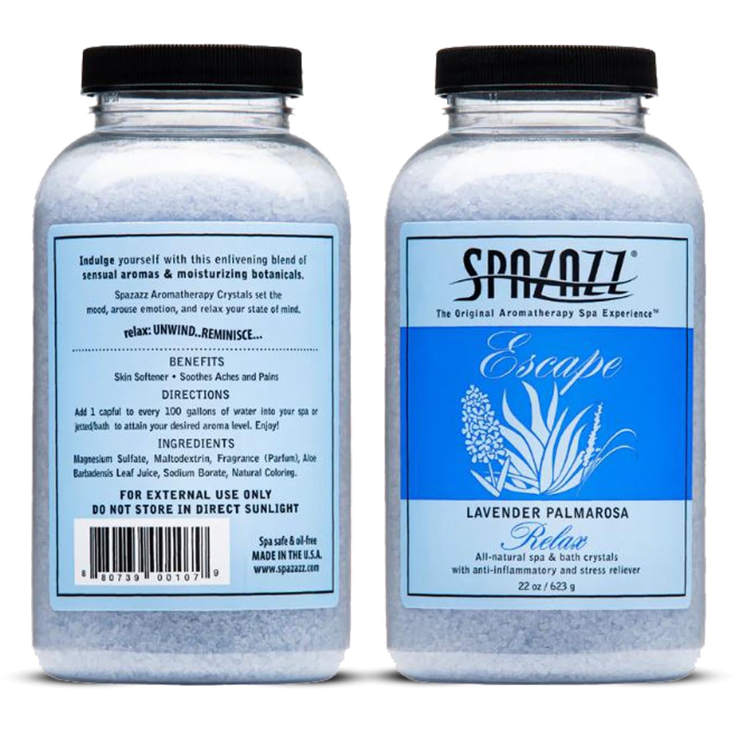 Spazazz Aromatherapy Hot Tub Crystals - Palmarosa Lavender Bath Salt for Bathtub & Hot Tub Spa - Relaxing Bath Salts - Aromatherapy Bath Salt Beauty and Personal Care Spazazz