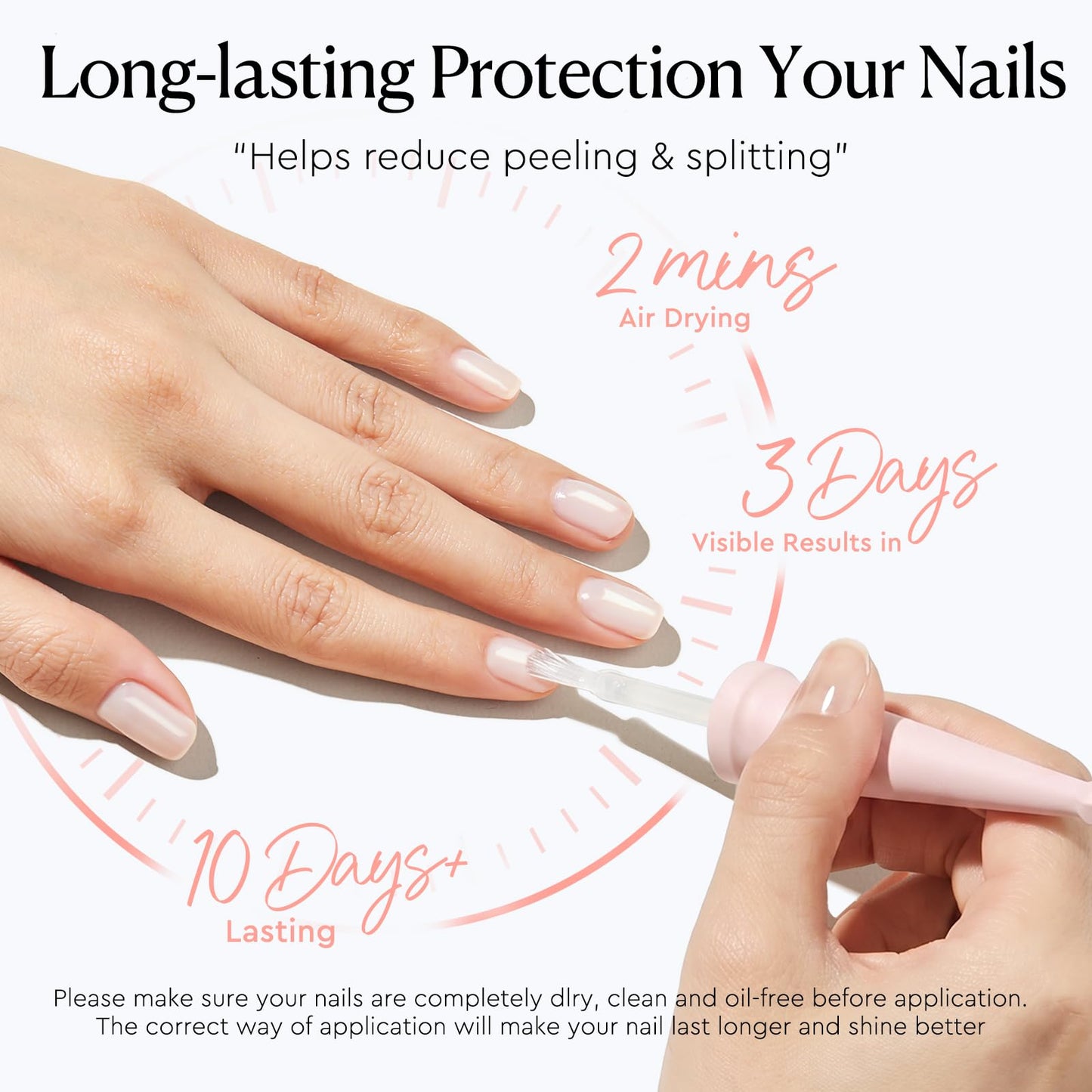 AzureBeauty 18ml Nail Strengthener and Growth, Milky White Nail Polish Beauty and Personal Care AZUREBEAUTY