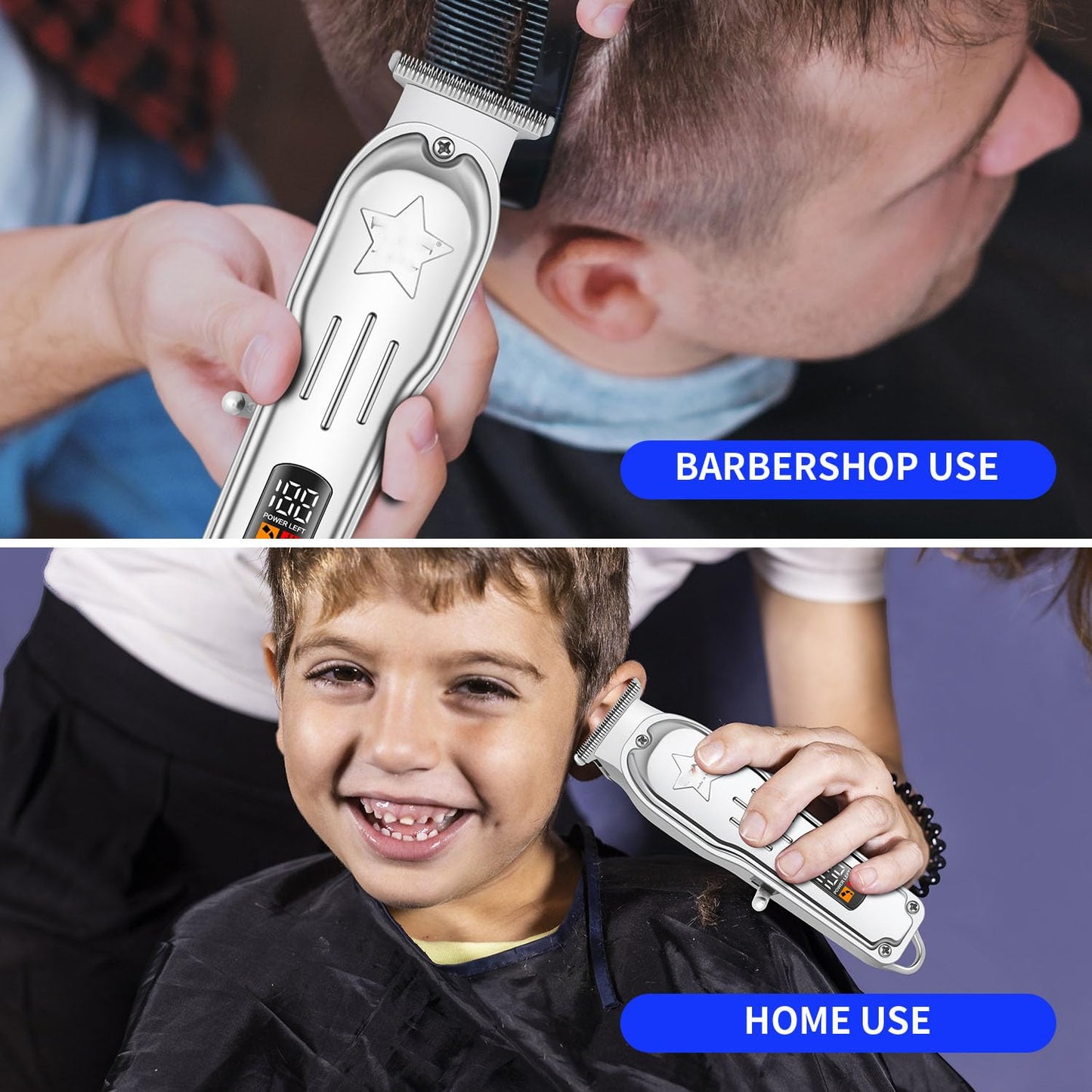 QDKVTNDJZ Electric Hair Trimmer for Men, Professional Cordless Barber Clippers with LED Digital Display,4 Limit Combs, Rechargeable Haircutting Tool Beauty and Personal Care QDKVTNDJZ