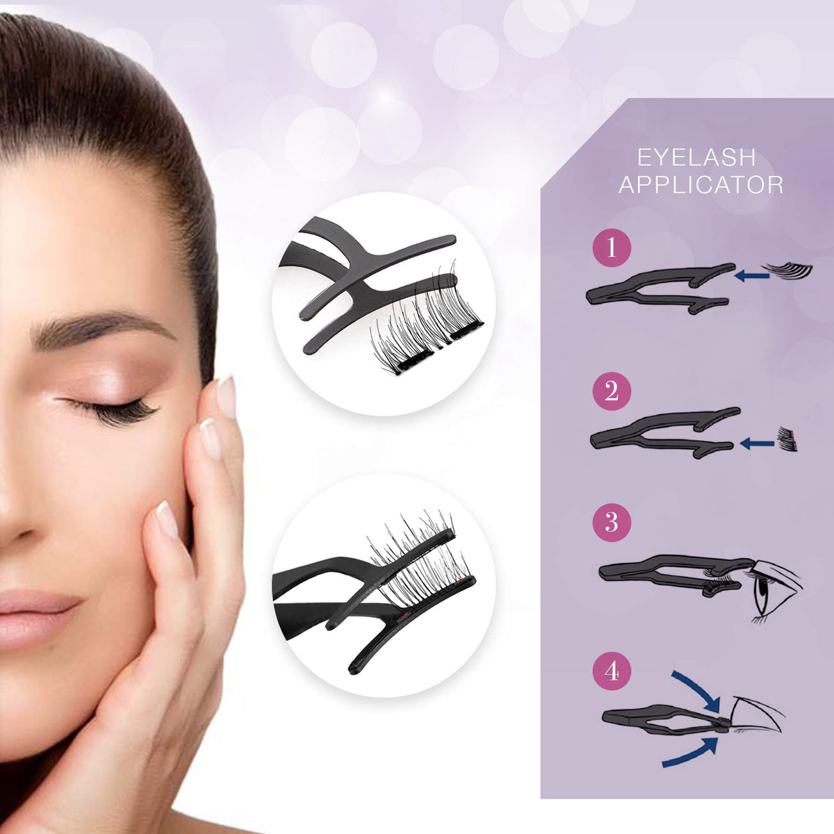 VASSOUL Magnetic Eyelashes with Applicator - Reusable Premium Lashes, Easy Application, No Glue Needed, Natural Look Beauty & Personal Care VASSOUL