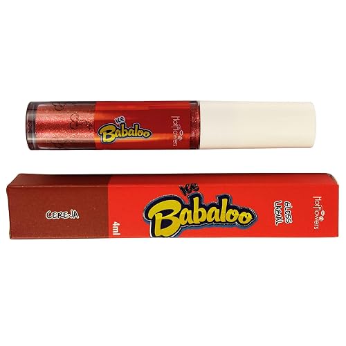 HOT FLOWERS Ice Babaloo Lip Gloss - Moisturizing Gloss with Coconut Oil - Hydrating & Flavored - 15g (Cherry) Beauty & Personal Care HOT FLOWERS