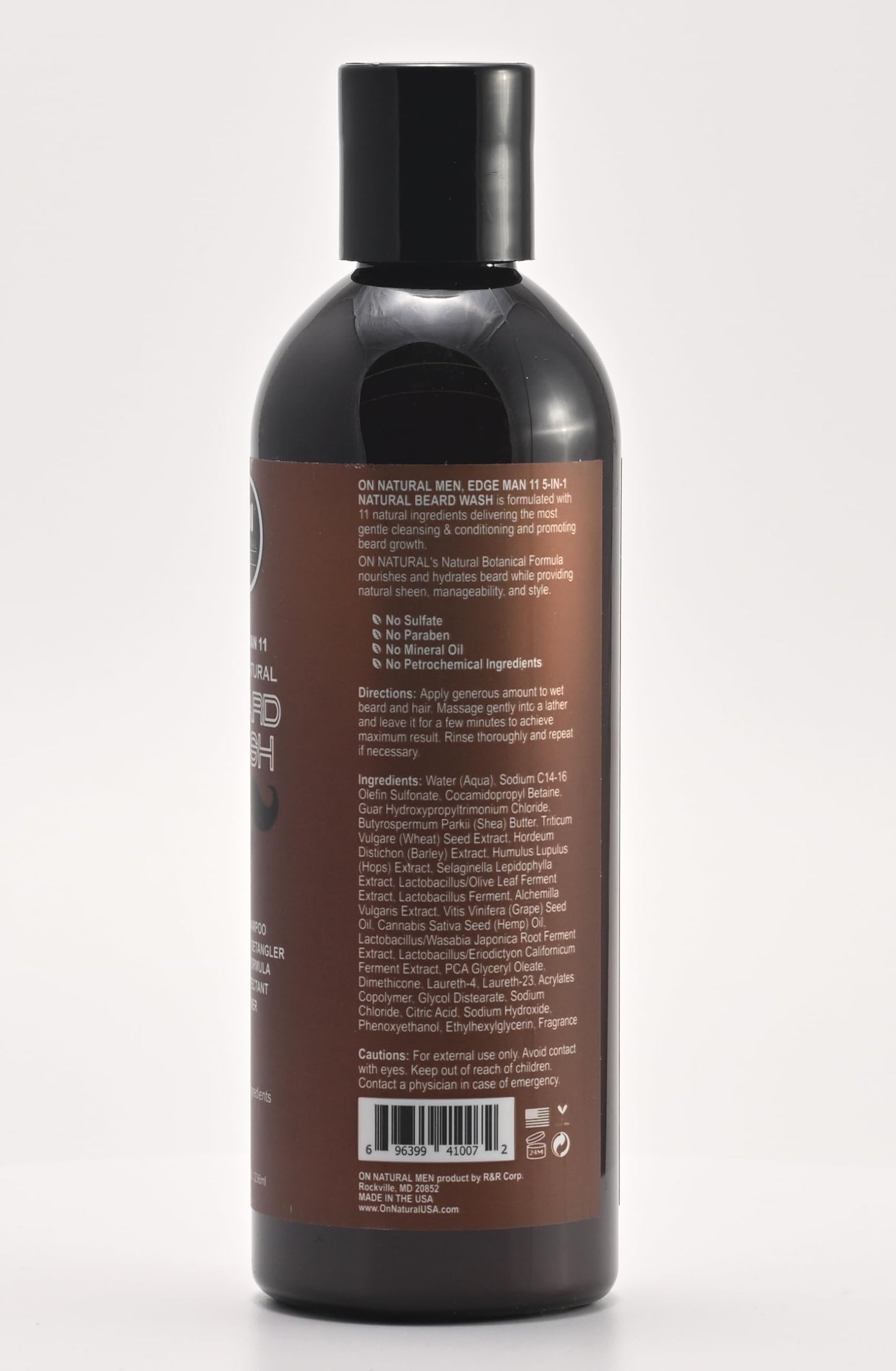 On Natural - Edga Man 11 - Beard Wash 8oz. Beauty and Personal Care On Natural