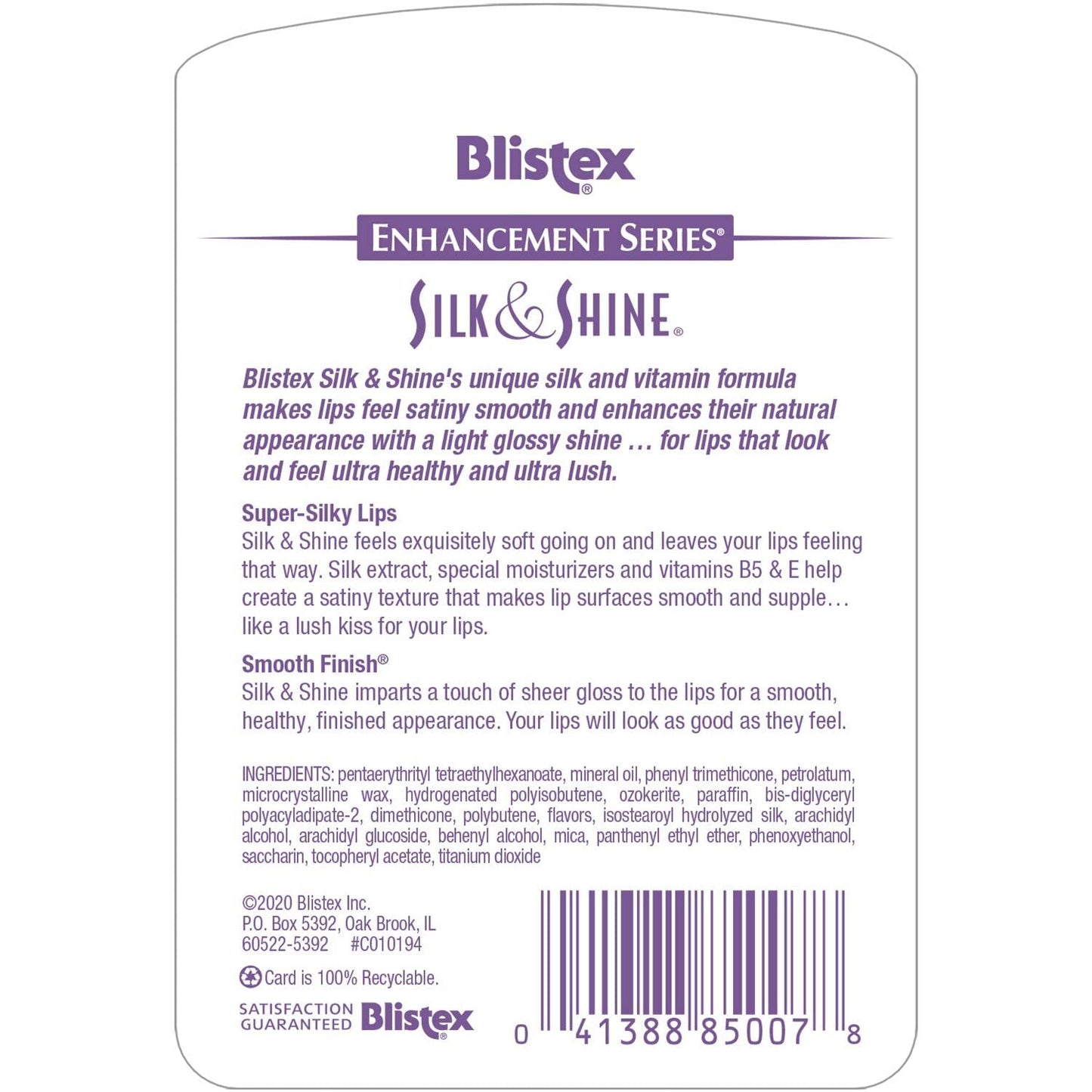 Blistex Silk & Shine Lip Moisturizer 0.13 oz Pack of 3 Beauty and Personal Care Blistex