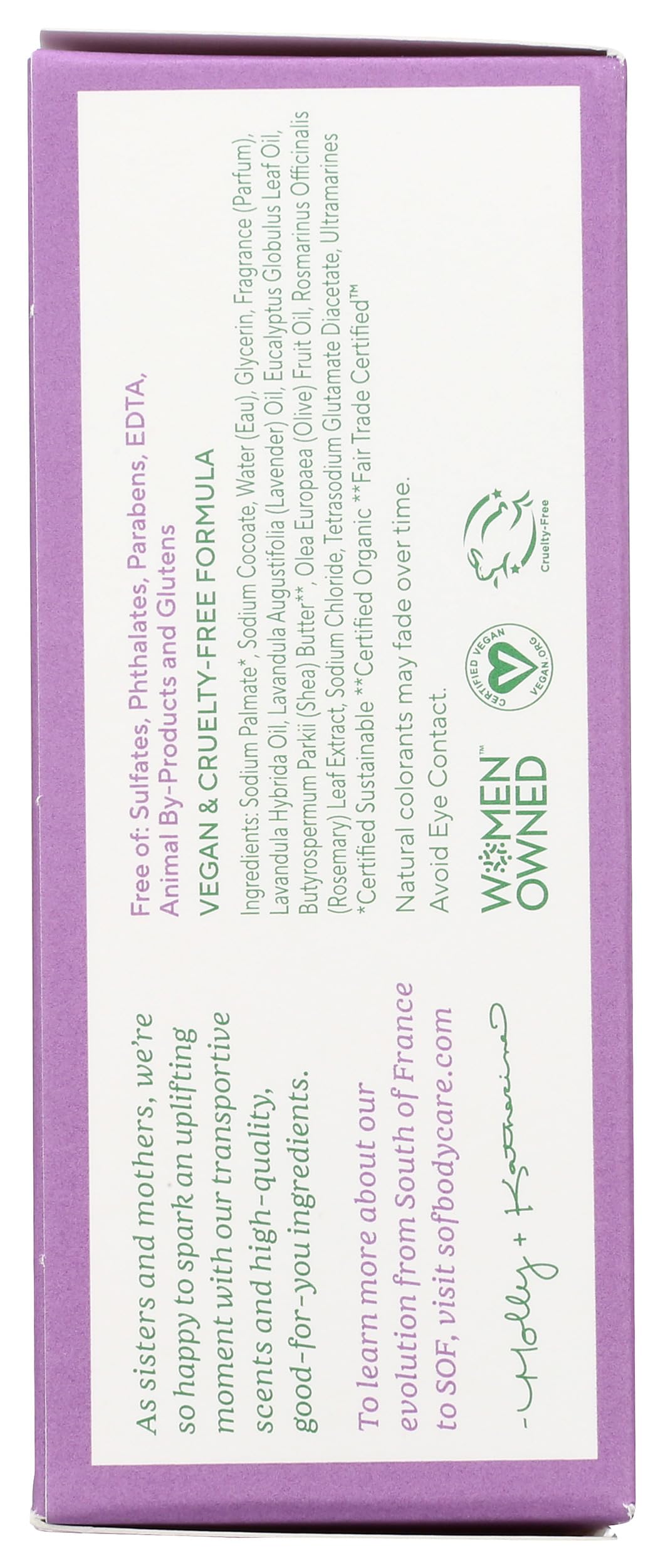 South Of France, Soap Bar Lavender Fields, 6 Ounce Beauty & Personal Care South Of France