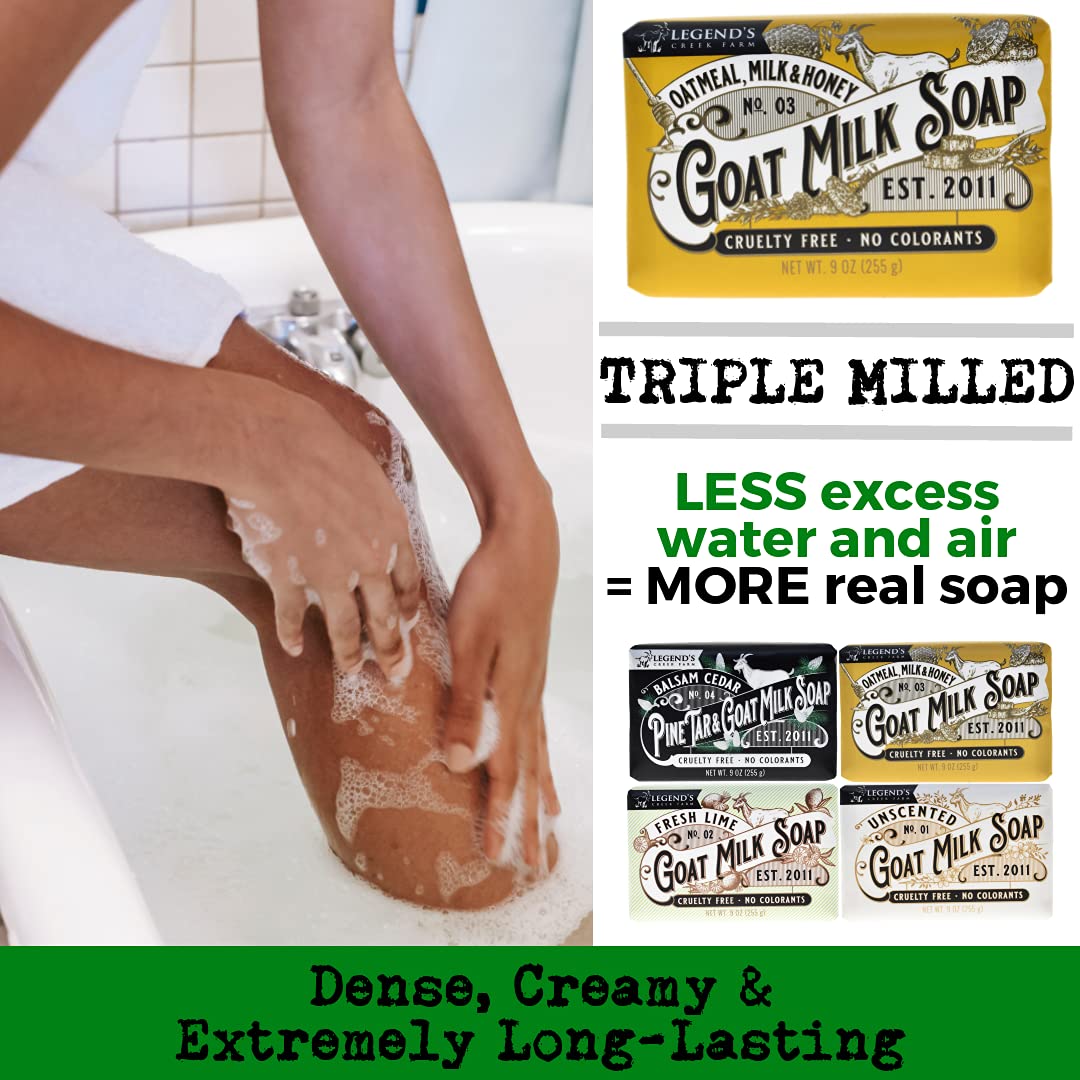 Legend's Creek Farm Triple Milled Goat Milk Soap, Fresh Lime, 9 Oz Beauty & Personal Care Legend's Creek