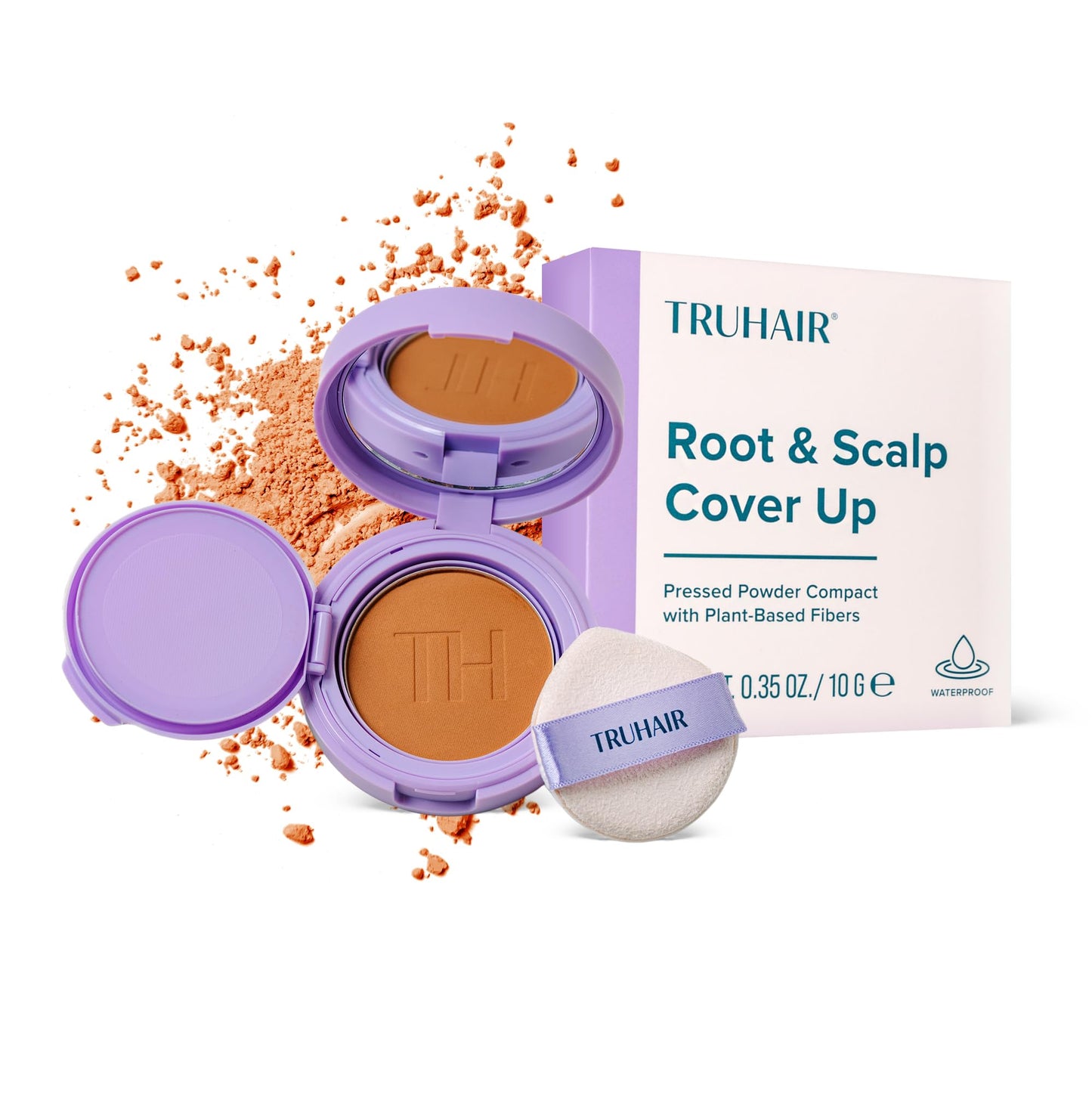 TRUHAIR Root & Scalp Cover Up Pressed Powder Compact, Waterproof, Weightless Hair Coverage & Bald Spot Concealing, Root Touch Up Hair Color for Gray Beauty & Personal Care Truhair