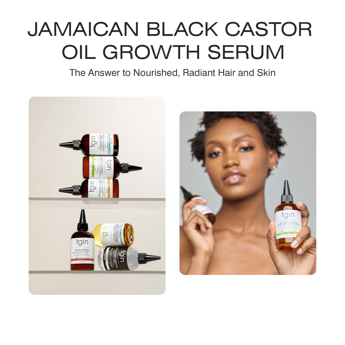 tgin Jamaican Black Castor Oil, Hair & Body Serum - 4oz
