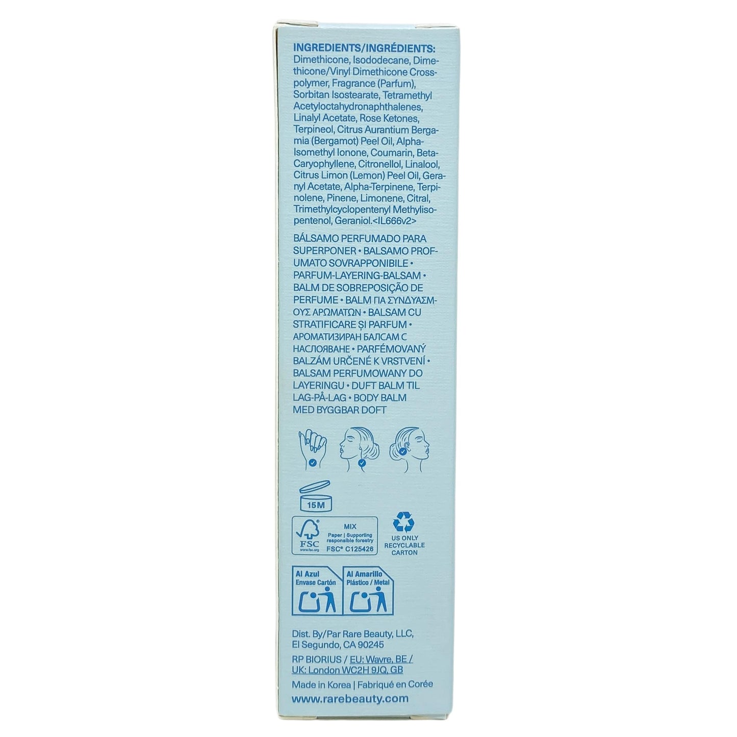 Rare Beauty Fresh Bergamot Fragrance Layering Balm 0.67 oz/20 ml Beauty & Personal Care Rare Beauty