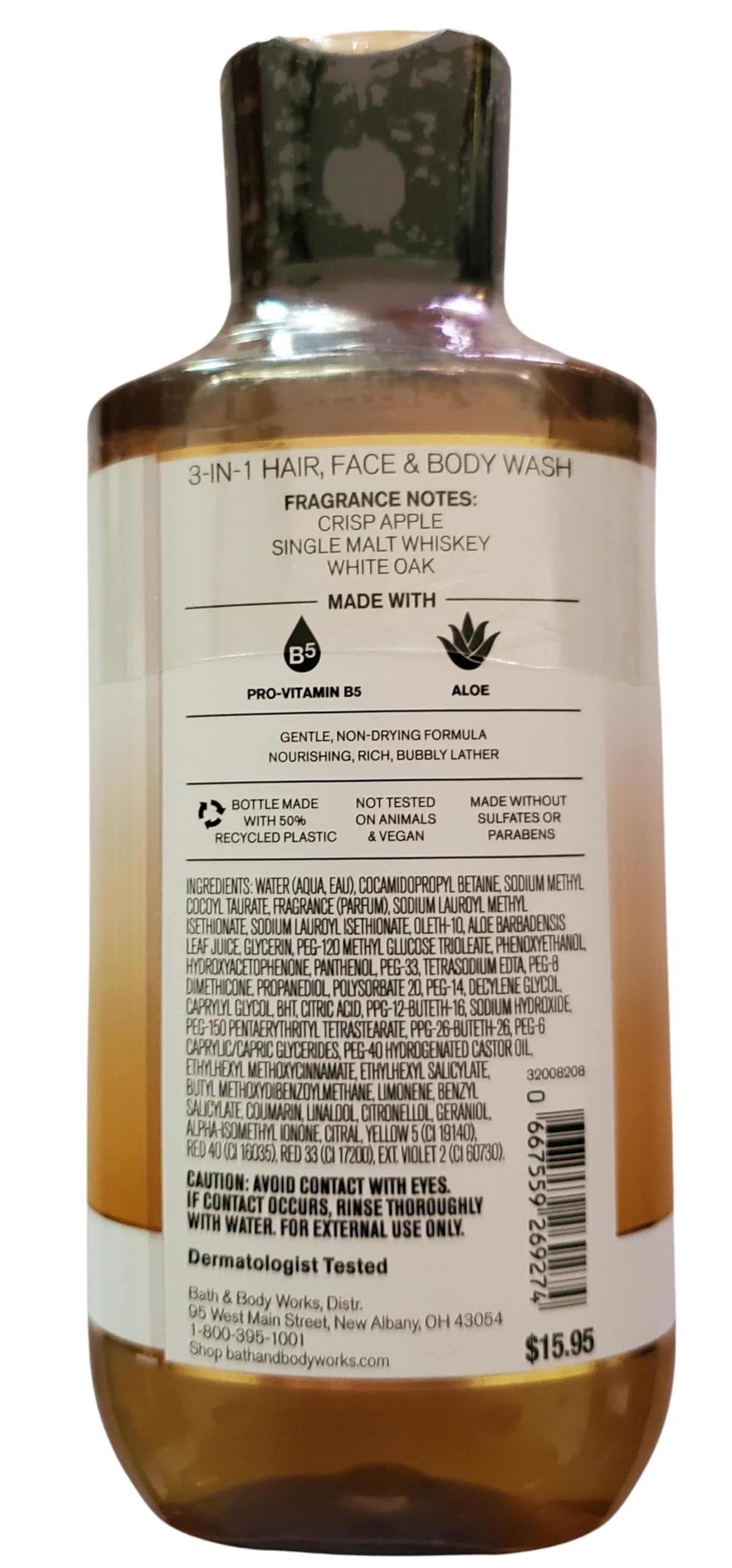 Bath & Body Works Whiskey Reserve 3-in-1 Hair, Face & Body Wash and Bar Soap Beauty & Personal Care Bath & Body Works
