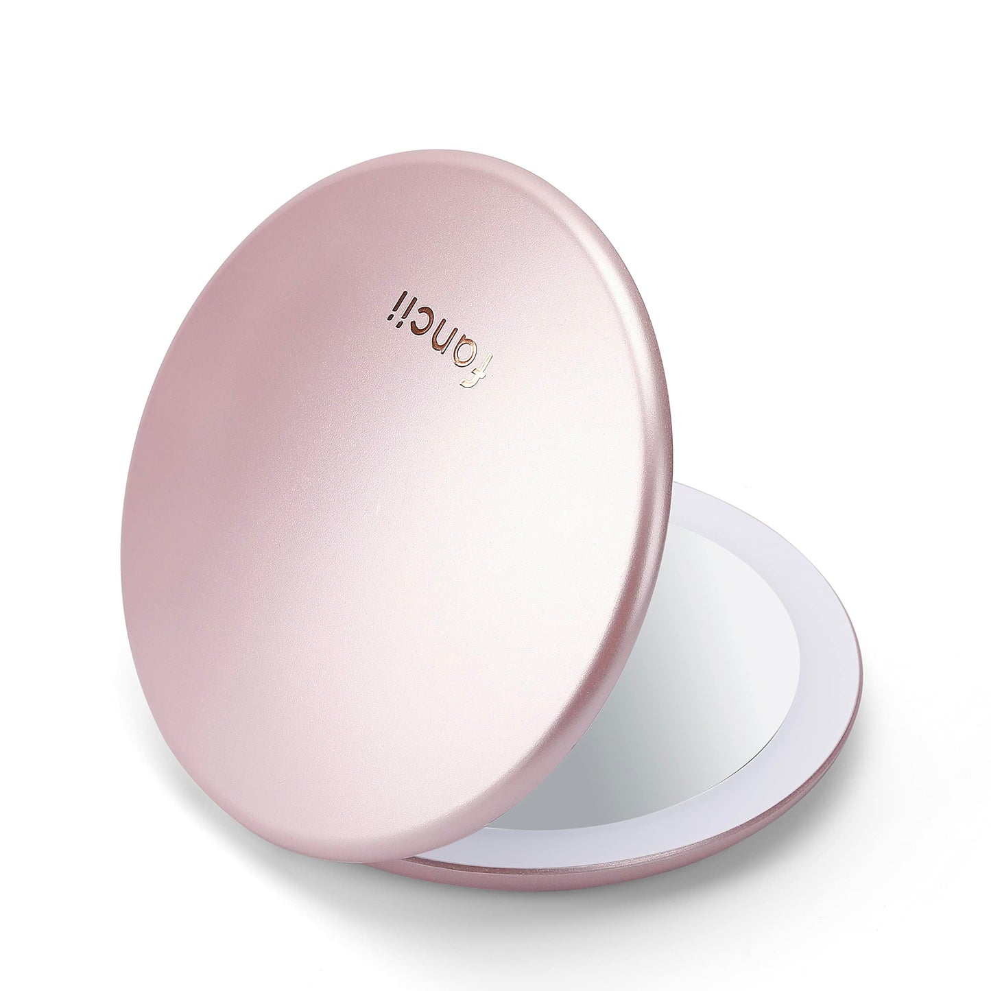 Fancii Taylor LED Lighted Travel Makeup Mirror, Rechargeable with 10x/1x Magnifying & 3 Light Settings - Compact, Portable, Large 5” Wide Hand Mirror Beauty & Personal Care Fancii