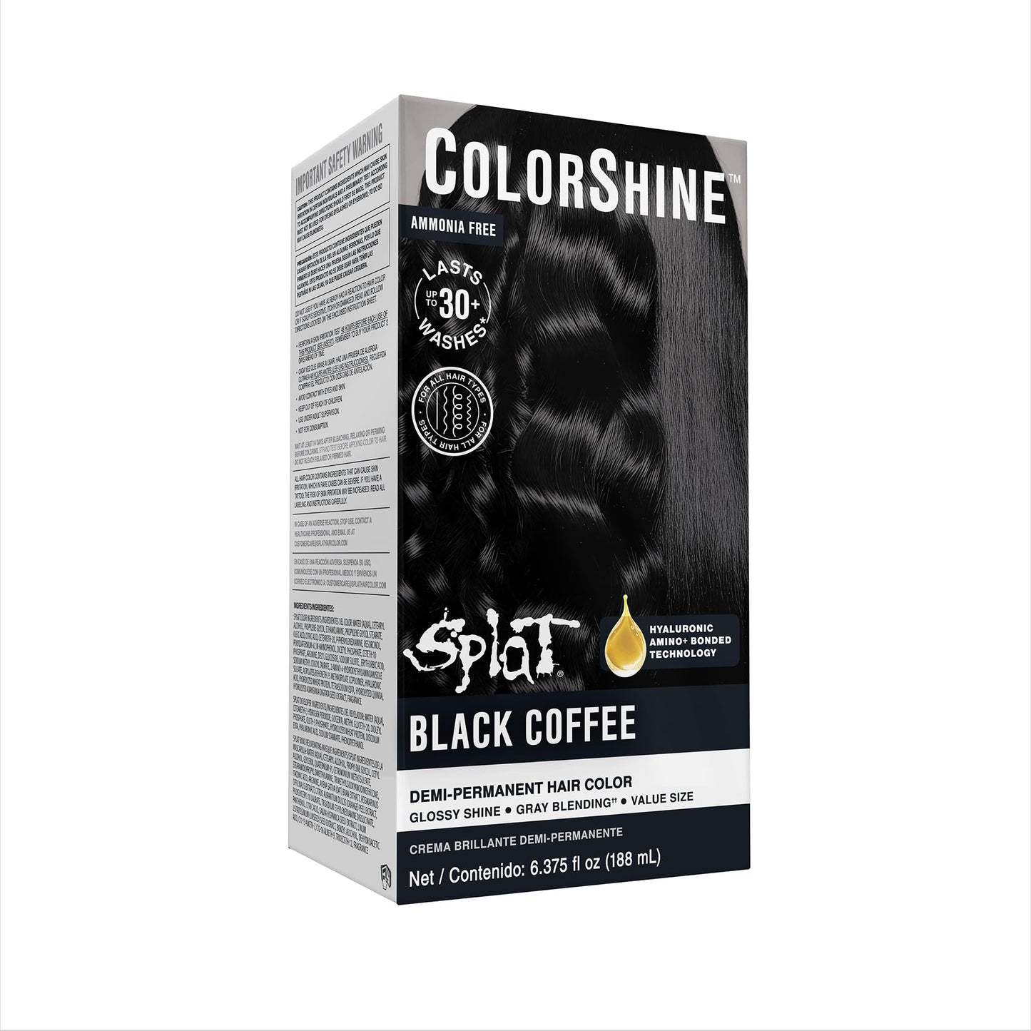 Splat ColorShine Demi-Permanent Hair Color, Black Coffee Beauty & Personal Care Splat