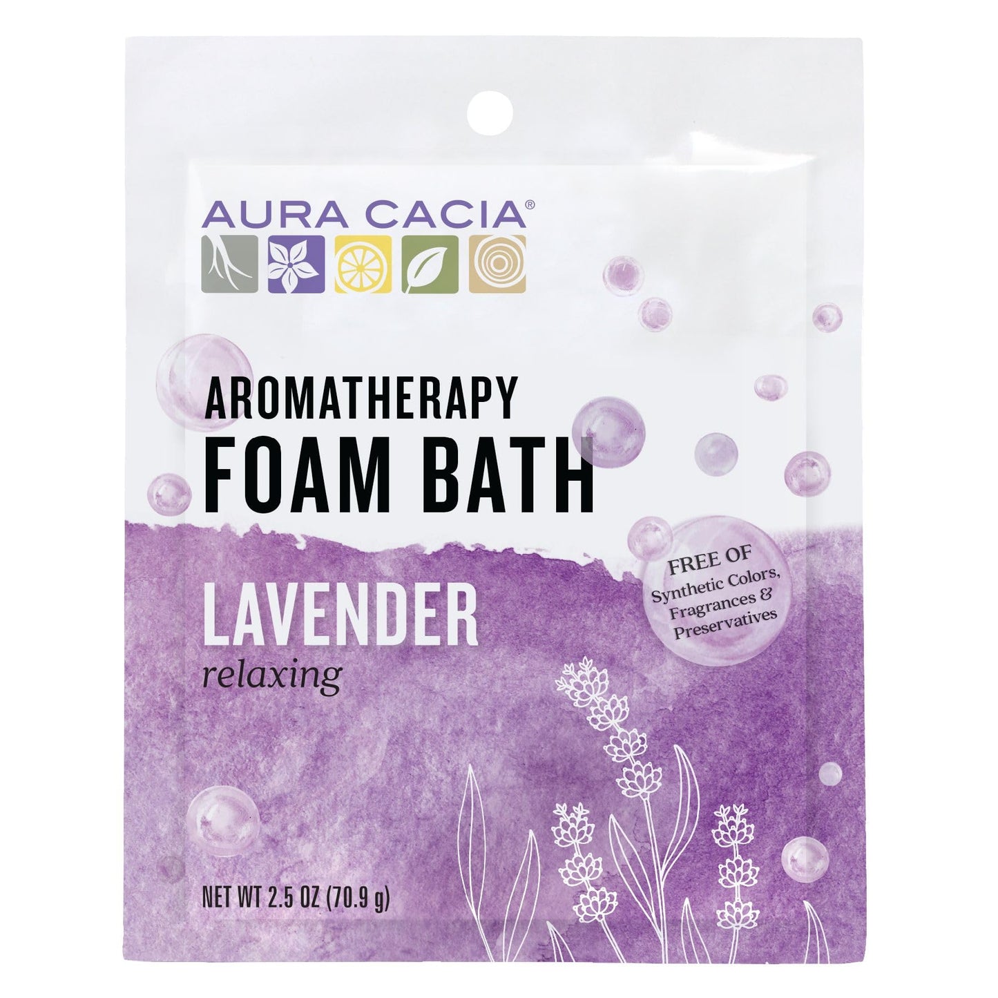 Aura Cacia Aromatherapy Foam Bath, Relaxing Lavender, 2.5 Ounce Packet (Pack of 3) Beauty and Personal Care Aura Cacia