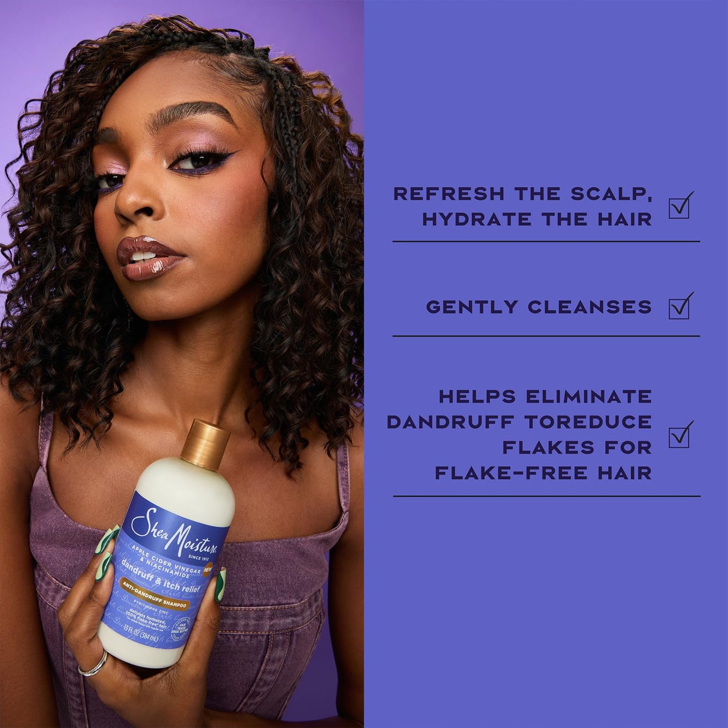 SheaMoisture Anti-Dandruff Shampoo & Conditioner + Scalp Repair & Hydrate Serum with Niacinamide, Shea Butter, 3% Salicylic Acid for Flakes & Itchy Beauty & Personal Care Shea Moisture