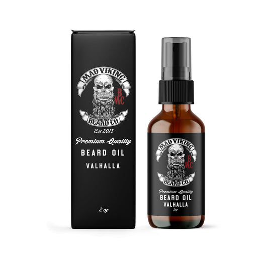 Mad Viking Valhalla Beard Oil - Hydrate, Soften And Grow Your Beard Naturally. Fight Itch And Dandruff With A Smooth Sandalwood & Vanilla Scent, Made Beauty and Personal Care MAD VIKING BEARD CO.