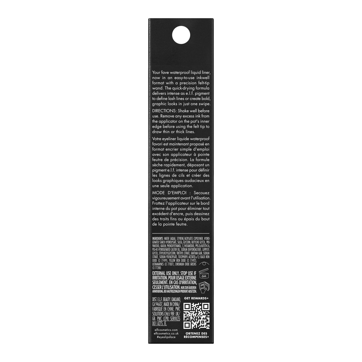 e.l.f. H2O Proof Inkwell Eyeliner Pen, High-pigment, Waterproof Liquid Eyeliner, Delivers A Matte Finish, Vegan , Dark Envy Beauty & Personal Care e.l.f.