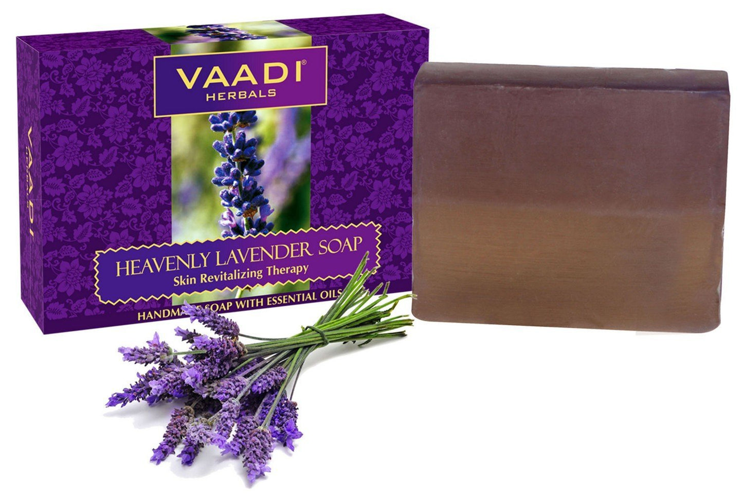 Vaadi Herbals Lavender Soap with Rosemary Oil, Pack of 3 Beauty & Personal Care Vaadi Herbals