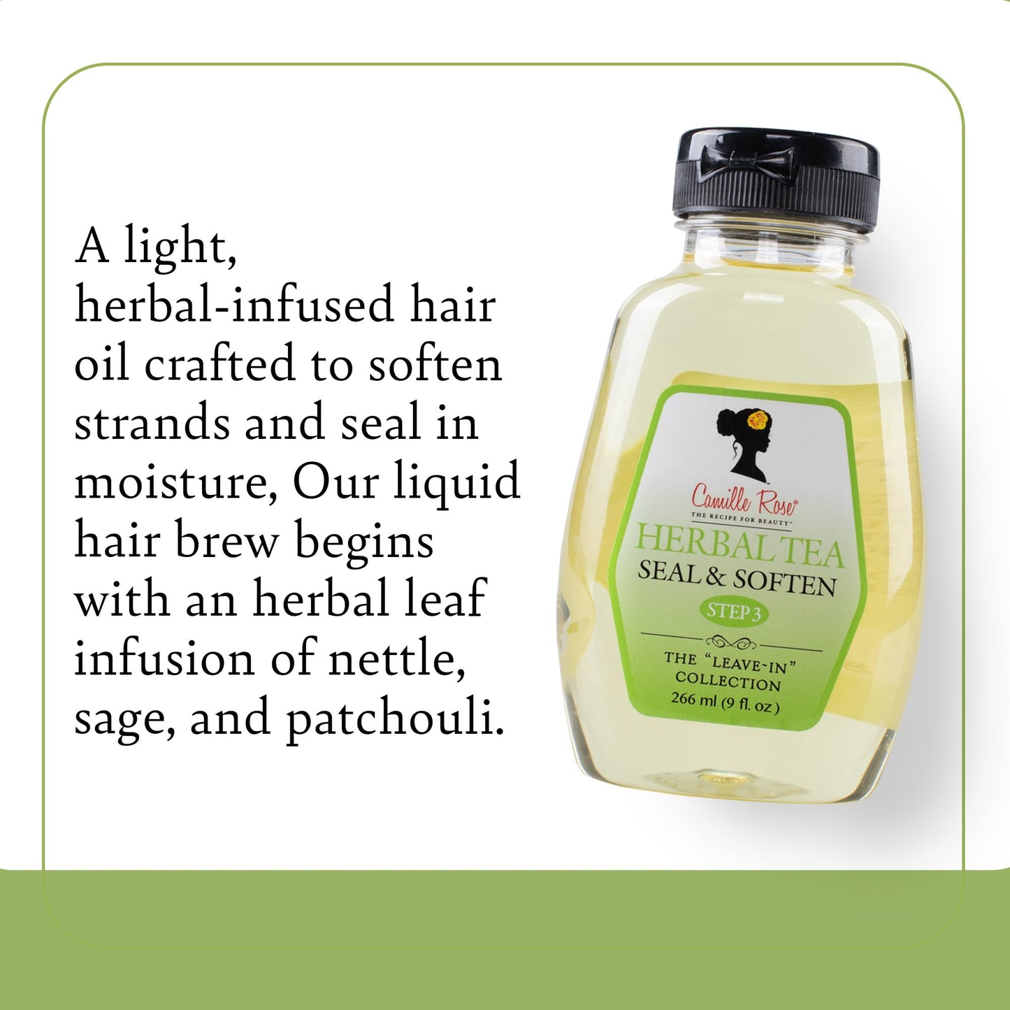 Camille Rose Herbal Tea leave in Hair Oil, with Jojoba and Lavender to Seal Moisture and Soften Strands, for all Hair Types, 9 fl oz Beauty & Personal Care Camille Rose