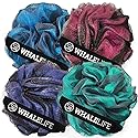 Loofah Sponge Bath Sponge for Women Men 4 Pack (Purple Blue Red Green) Beauty & Personal Care WhaleLife