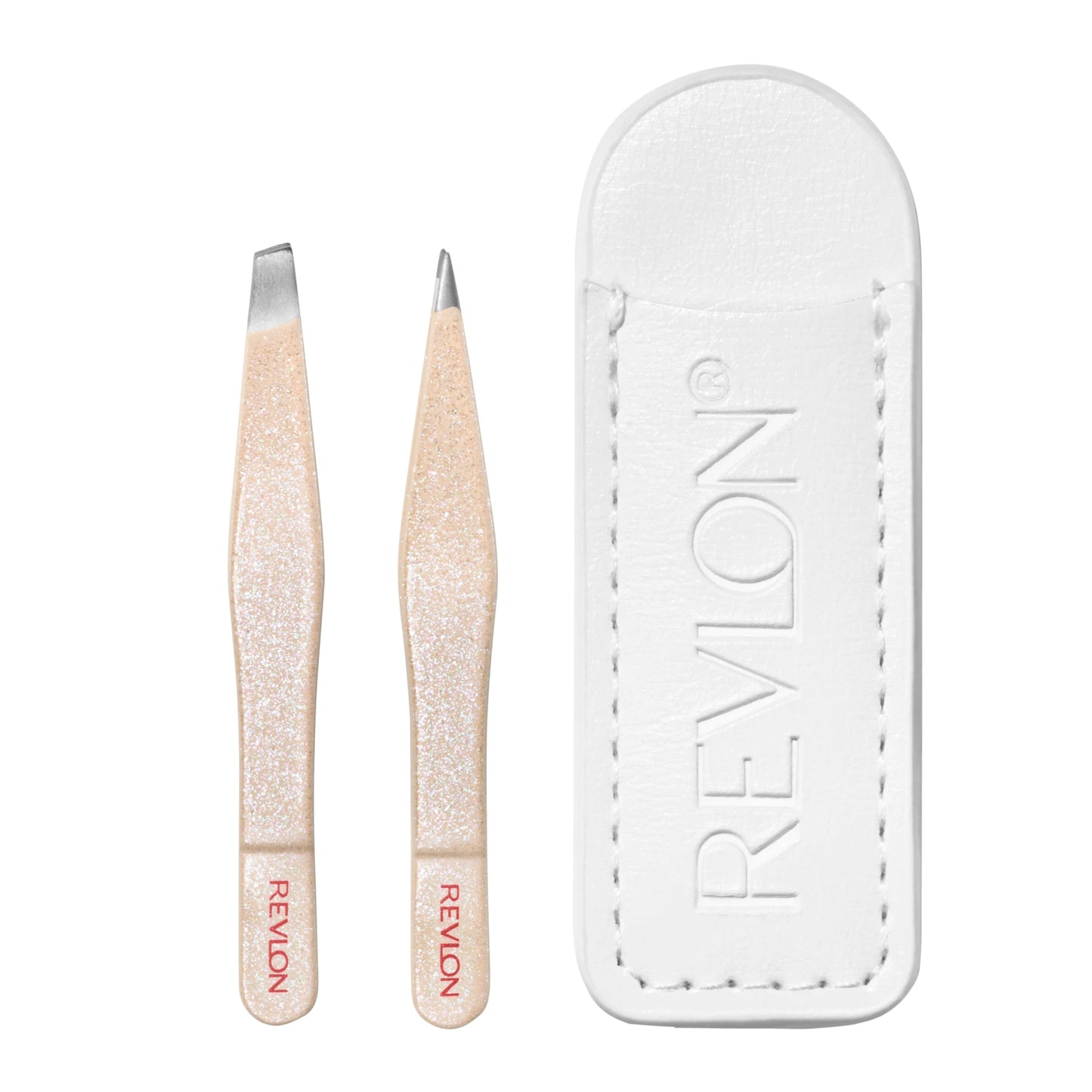 Revlon Designer Series Mini Tweezer Set, Hair Removal Tool Kit with Slant & Point Tips, Portable and Easy to Use, Made with Long Lasting Stainless Beauty & Personal Care REVLON