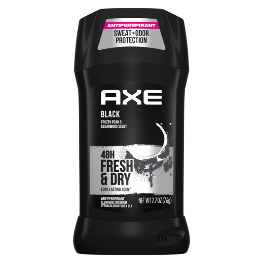 AXE Antiperspirant Stick for Men Black Pack of 4, 48 Hour Sweat and Odor Protection for Long Lasting Freshness, Frozen Pear & Cedarwood Men's Beauty and Personal Care AXE