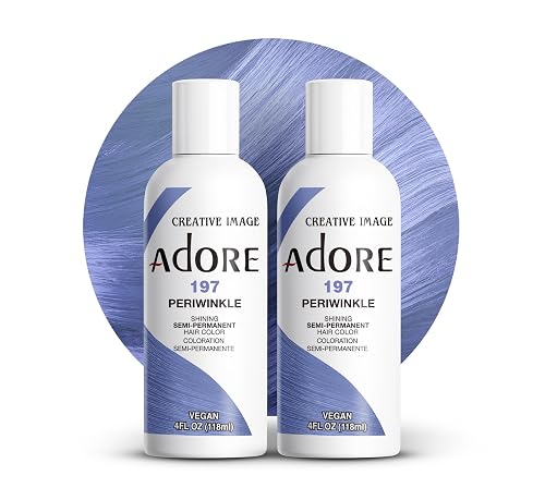 Adore Semi Permanent Hair Color (197 Periwinkle) (2 Pack) | Vegan & Cruelty-Free Blue Hair Dye | No Ammonia, No Peroxide, No Alcohol | 4 Fl Oz Beauty & Personal Care Adore