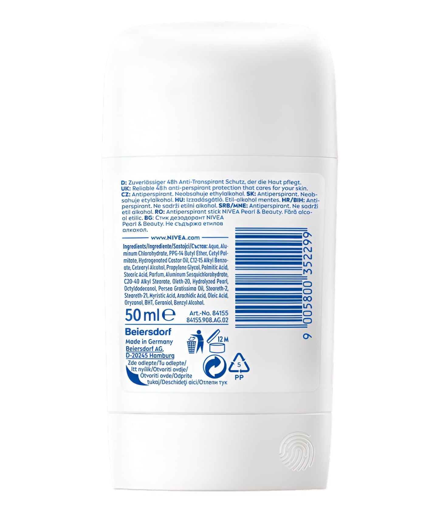 NIVEA Pearl & Beauty Women’s Antiperspirant Deodorant Stick, 50 ml, Enriched with Pearl Extract & Avocado Oil for Smooth, Refined Underarms Beauty and Personal Care NIVEA