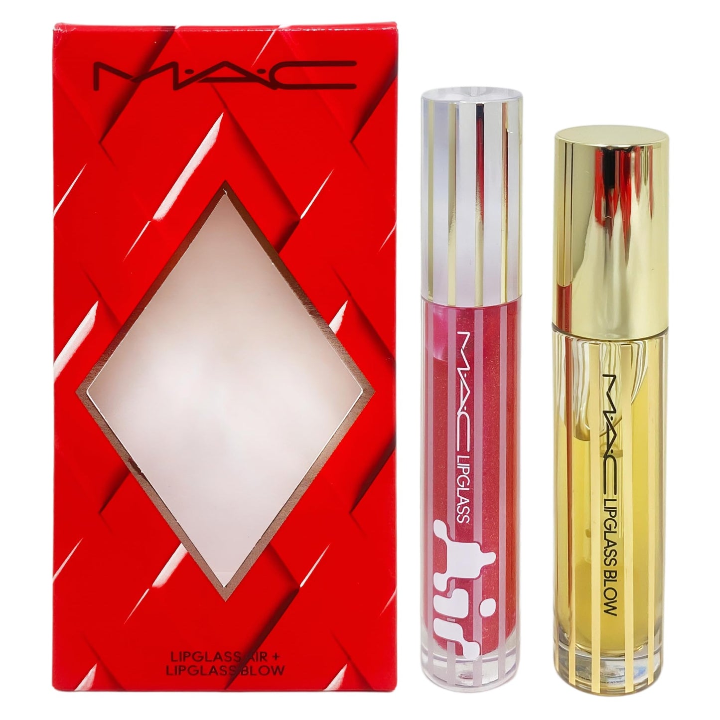 MAC M·A·C Cosmetics Holiday Exclusive Blowing Air Kisses Glossy Lip Duo - Sweet Stuff/Ginger Zinger Beauty & Personal Care MAC
