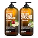 MAJESTIC PURE Apple Cider Vinegar Shampoo and Avocado Coconut Conditioner Set - Restores Shine & Reduces Itchy Scalp, Dandruff & Frizz - Sulfate Free Beauty & Personal Care Majestic Pure