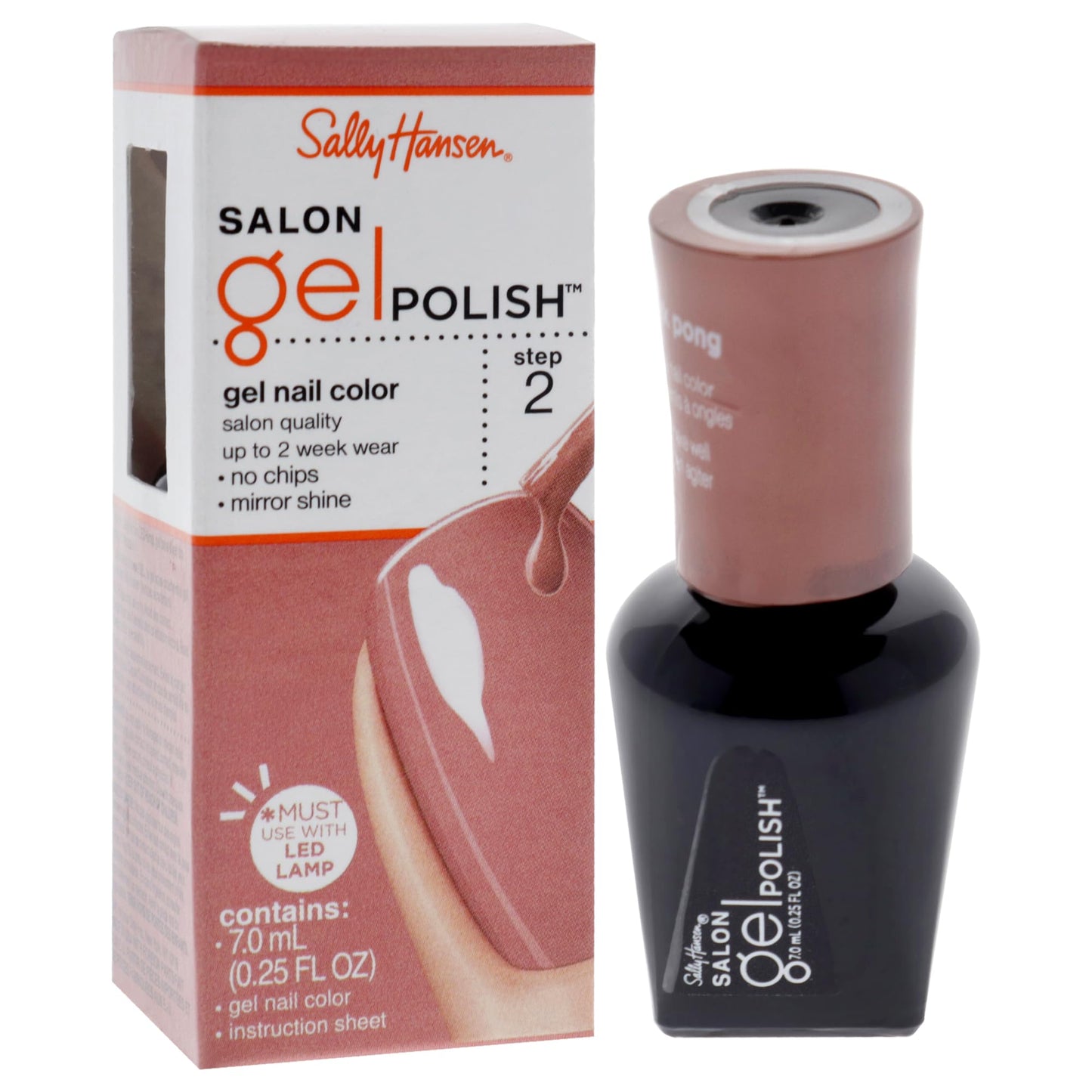Sally Hansen Salon Pro Gel Nail Polish Lacquer, Pink Pong, 0.24 Fl. Oz. Beauty & Personal Care Sally Hansen