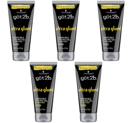 Got2b Ultra Glued Invincible Styling Gel, 6 oz (Pack of 5) Beauty & Personal Care Got2B