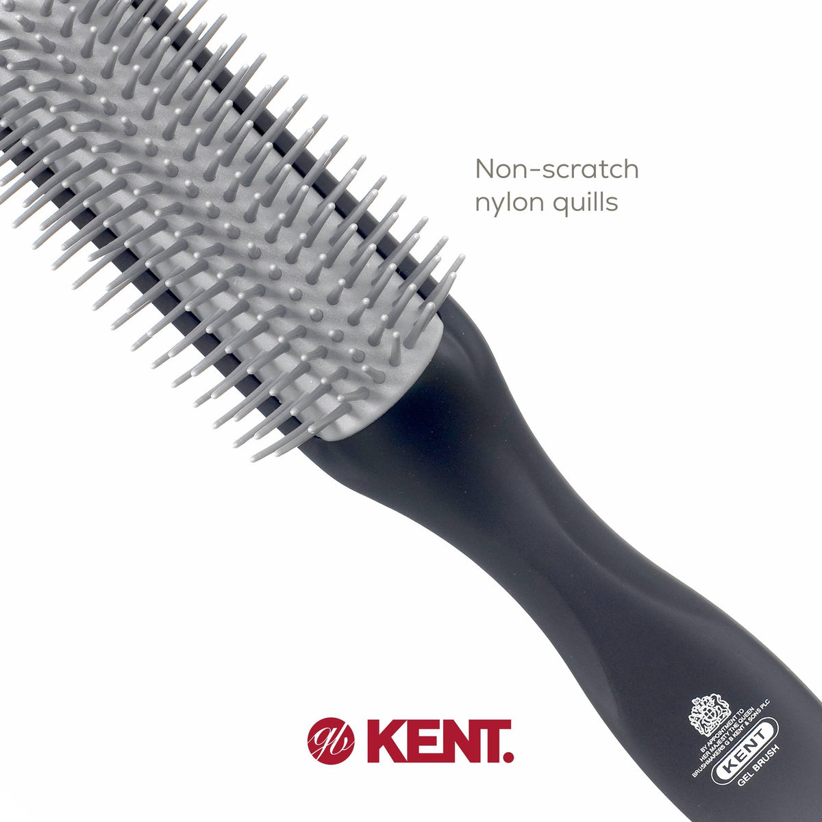 Kent KFM2 Gel Styling Hair Brush for Men - 9 Row Mens Hair Brush with Ionic Anti Static Bristles Great for a Daily Mens Styling Brush - Kent Brush