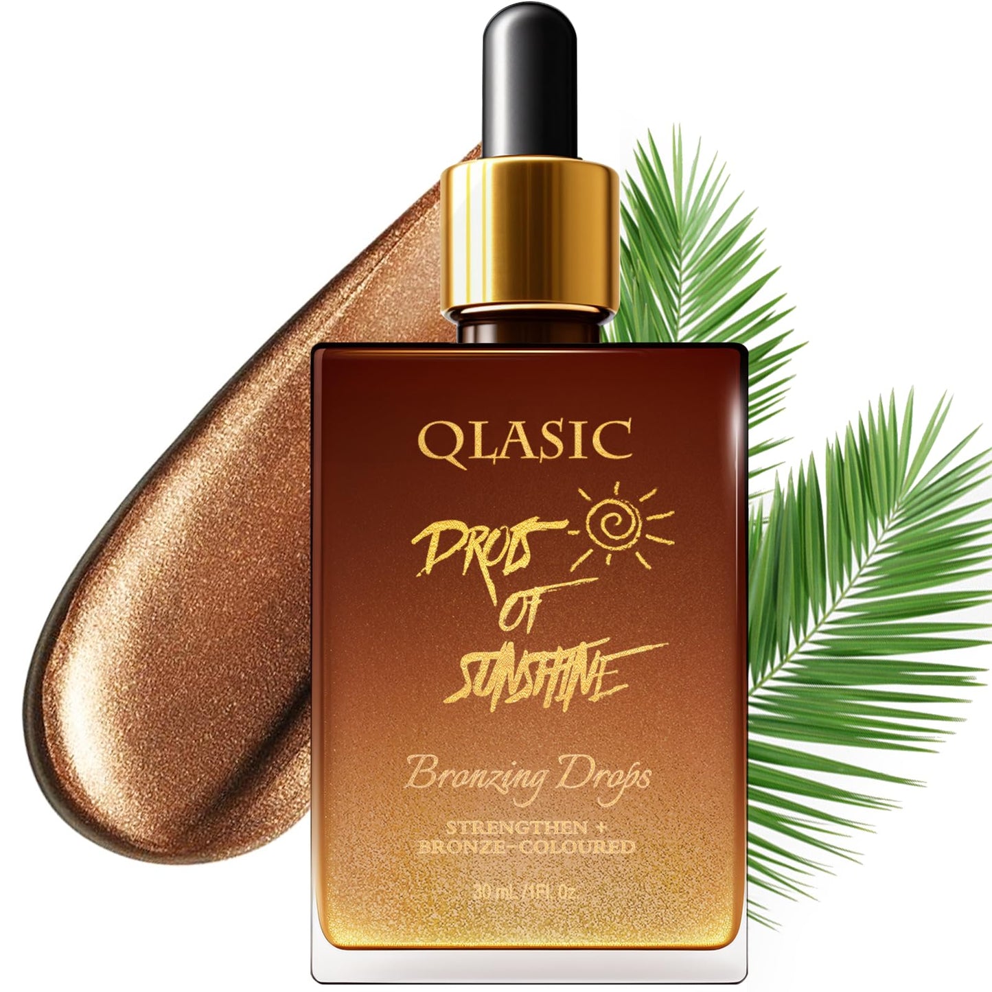 Skin Care Essence Anti-Pollution Drops - Bronzing Serum & Facial Tanning Drops,Fake Tan Peptide Serum,Liquid Bronzer Cream for Aging Skin (Bronze) Beauty & Personal Care QLASIC