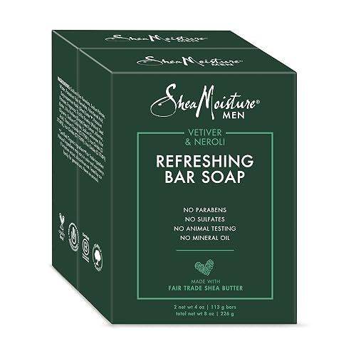 Sheamoisture, Men Bar Soap Vetiver & Neroli, 4 Ounce 2 Pk Beauty & Personal Care Shea Moisture