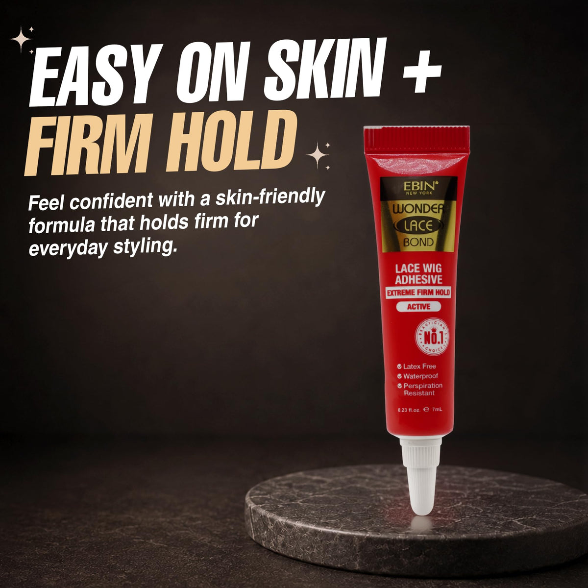EBIN NEW YORK Wonder Lace Bond Tube, Extreme Firm Wig Glue - 0.23 fl oz