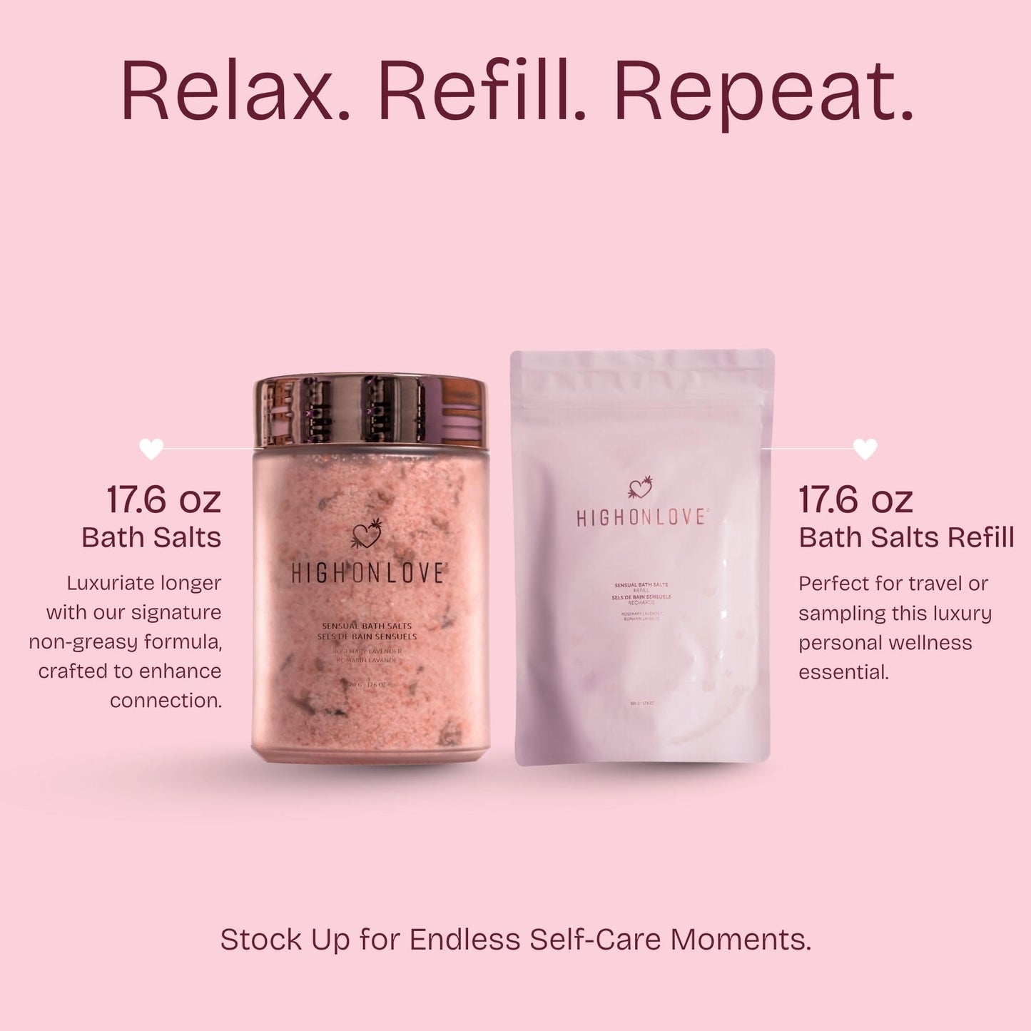 High On Love Bath Salts (Rosemary Lavender) Beauty and Personal Care High On Love