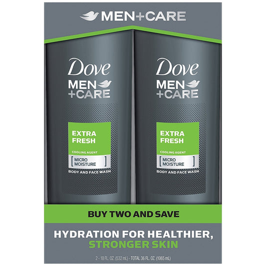 Dove Men+Care Body Wash, Extra Fresh 18 oz, Twin Pack Beauty & Personal Care Dove