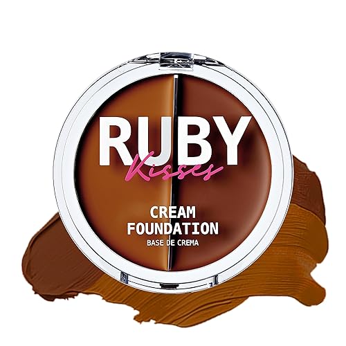 Ruby Kisses 3D Face Creator Cream Foundation & Concealer, 12 Hours Long Lasting, Medium to Full Coverage, Non-Greasy, Ideal for Makeup & Contour Beauty & Personal Care Ruby Kisses