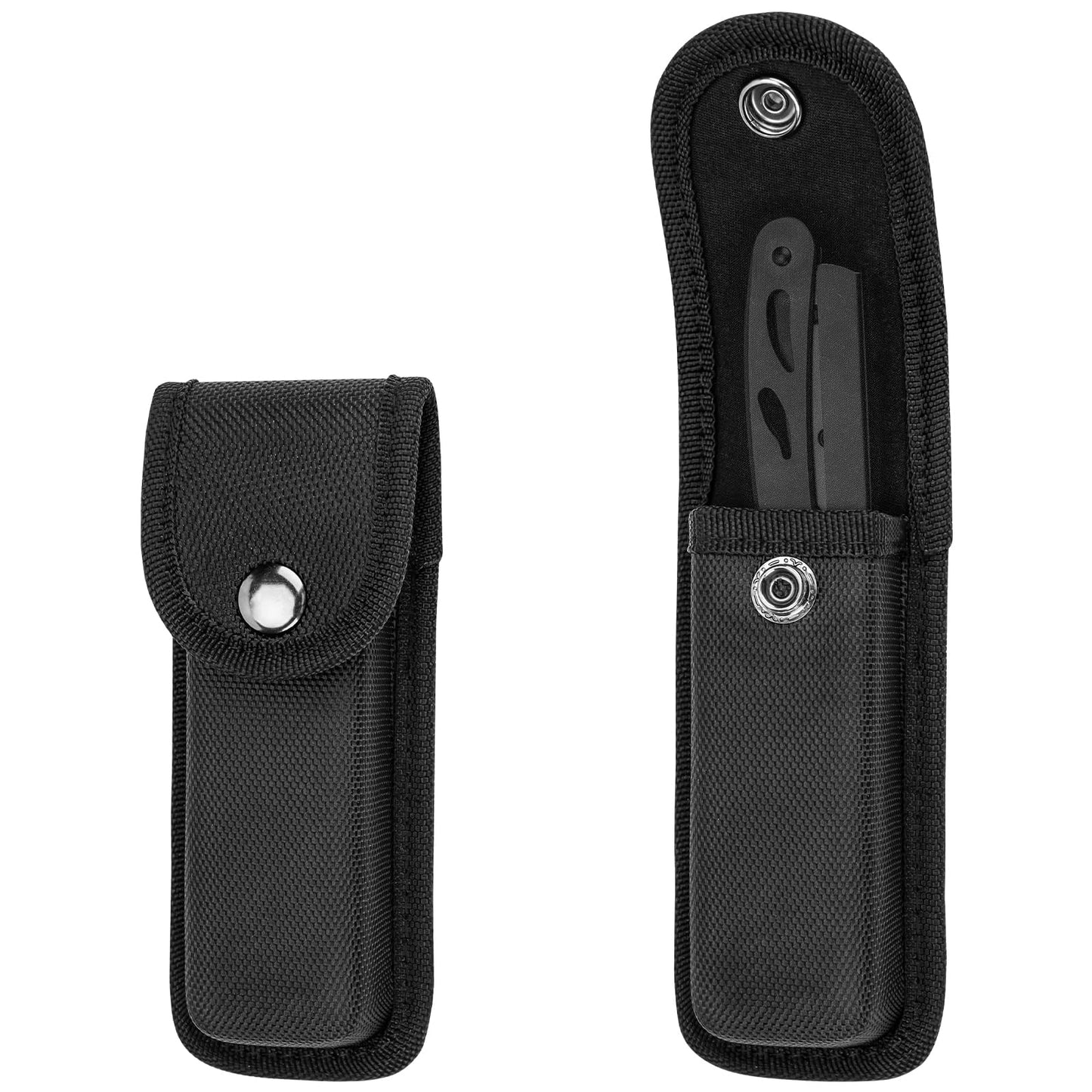 Linkidea 2 Pack Straight Razor Case, Nylon Travel Pouch for Barber Folding Shavette & Manual Razors, Protective Holder Bag (Black/Empty Case Only) Beauty and Personal Care Linkidea
