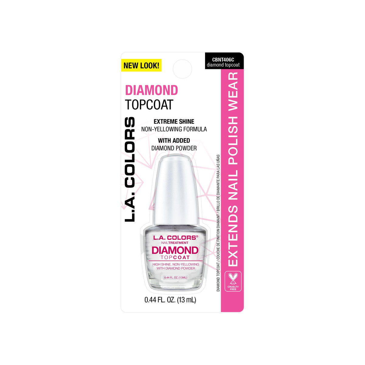 L.A. COLORS Diamond Top Coat Treatment, Diamond Top Coat Treatment CBNT406A Beauty & Personal Care L.A. COLORS