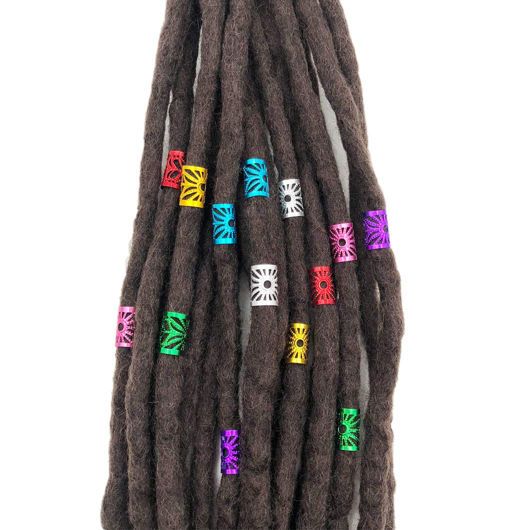 Messen 170 Pieces Dreadlocks Beads Multicolor Aluminum Dread Locks Metal Cuffs Hair Decoration Braiding Hair Jewelry (Not Break Easily) Beauty & Personal Care Messen