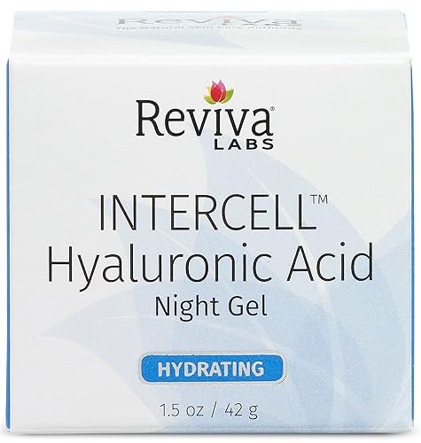 Reviva Intercell Night Face Gel With Hyaluronic Acid, Increase Skin Moisture - 1.25 Oz Beauty & Personal Care Reviva Labs