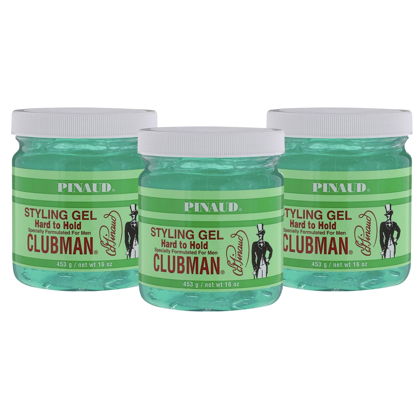Clubman Pinaud Hard to Hold Styling Gel for Men, Extra Control, 16 Fl Oz (3 Pack) Beauty & Personal Care Clubman