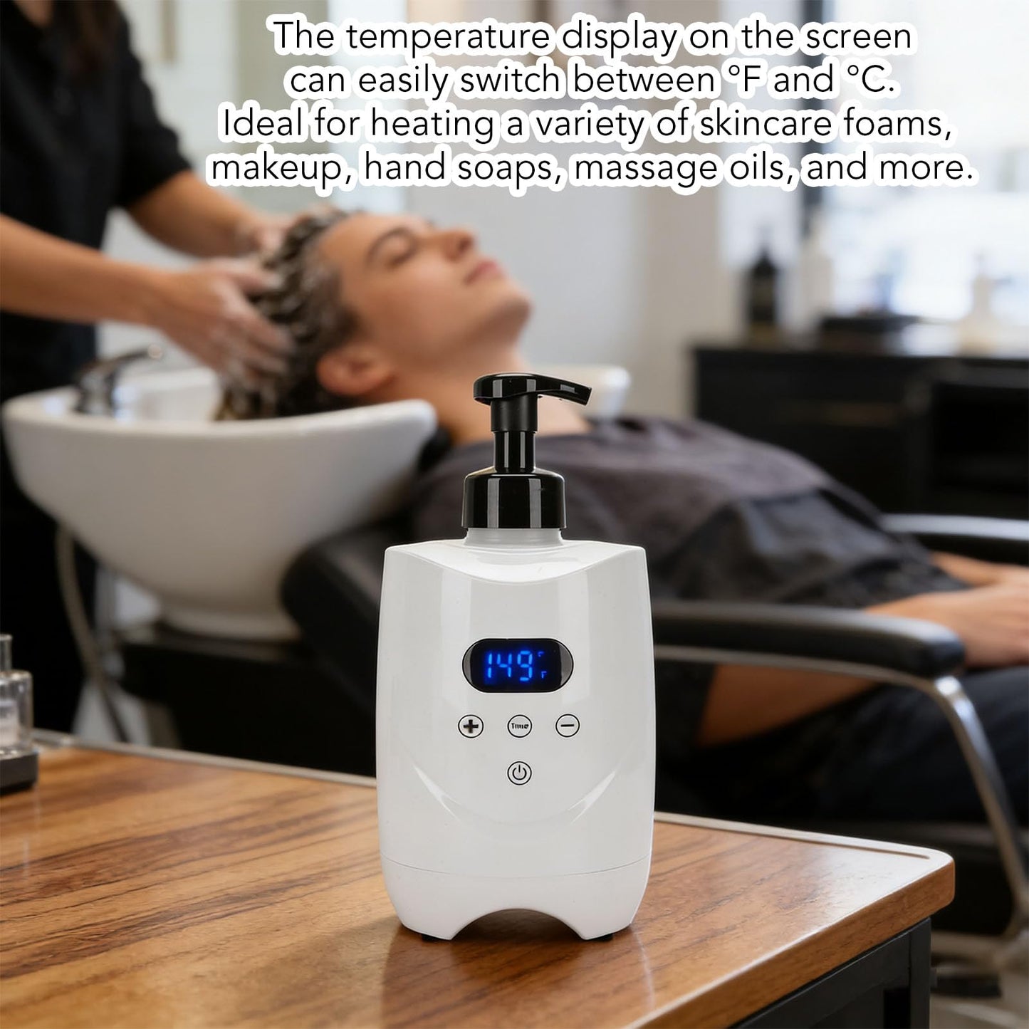 NOENNULL Hot Lather Machine for Shaving Fast Even Heating Professional Shaving Foam Warmer for Home Salon Barber Shop with 2 500ml Foam Bottle for Men Beauty and Personal Care NOENNULL
