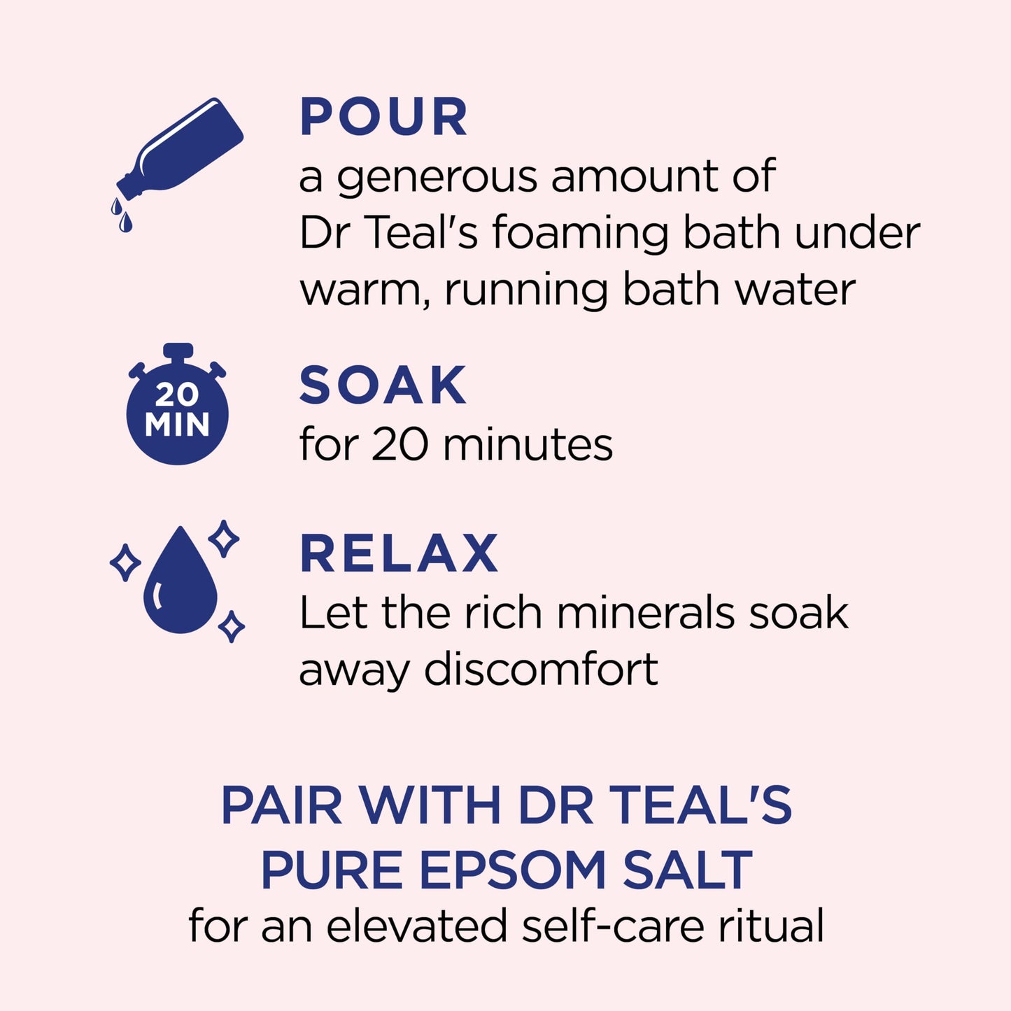 Dr Teal's Restore & Replenish Pure Epsom Salt & Essential Oils Pink Himalayan Foaming Bath 34 oz Beauty & Personal Care Dr Teal's