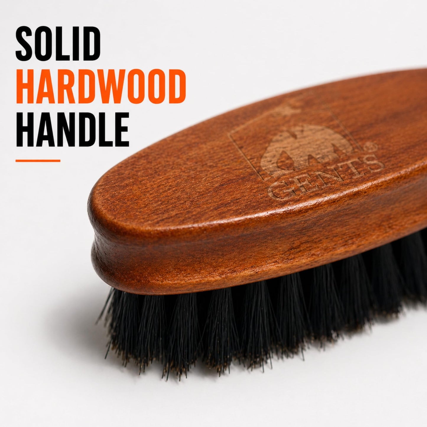 GENTS Wood Small Travel Beard Brush - Natural Boar Bristles with Wooden Grooved Handle Mini Size Portable (Small, 1, Count) Beauty and Personal Care G.B.S